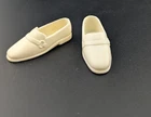 Vintage 1970s Mattel Ken White/Cream Squishy Loafer Shoes Both Stamped Japan