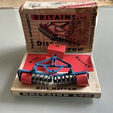 Vintage Blue 1:32 Britains Farm 9534 DISC HARROW  Die-Cast  IN ORIGINAL BOX.
