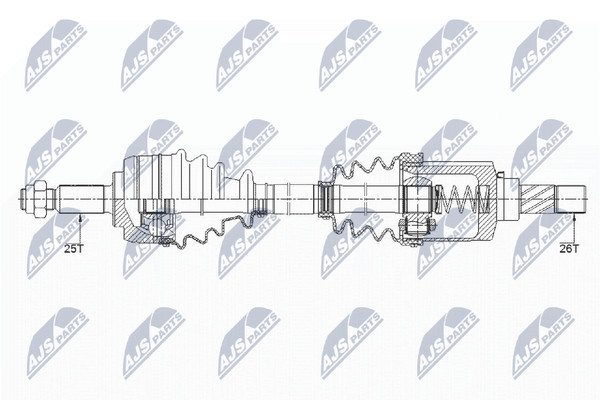 NTY Antriebswelle NPW-RE-147 FüR Renault Fluence ScÉNic 3 JZ0 Megane BZ0 KZ0 DZ0-image