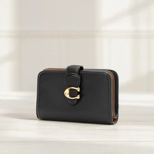 COACH Tabby Medium Wallet Leather Black CA193 outlet New F/S US SLLER