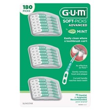 GUM Soft-Picks Advanced Mint 180 Count Dentist Recommended Picks NEW