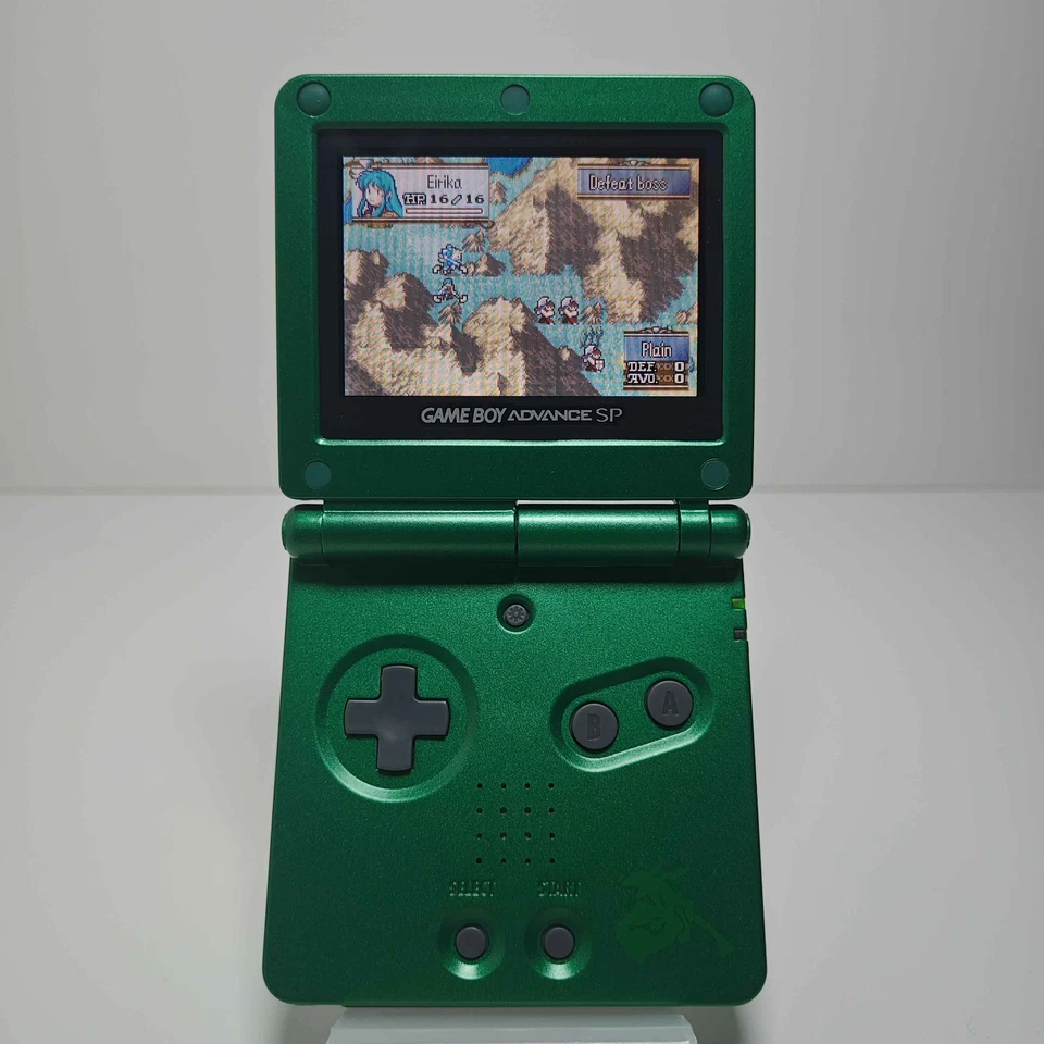 Nintendo Game Boy Advance SP -Rayquaza Green Shell AGS-101 Restored Brighter - Image 2 of 4