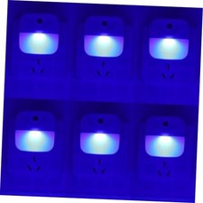 6 Pack LED Night Light Plug in, Dusk to Dawn Sensor Automatic on and Off, Blue