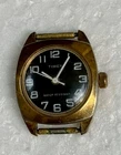 Timex Vintage Mechanical Wind Up Watch Black Dial for Parts Repair Project As Is
