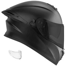 New DOT Motorcycle Helmet Full Face Matte Bla...