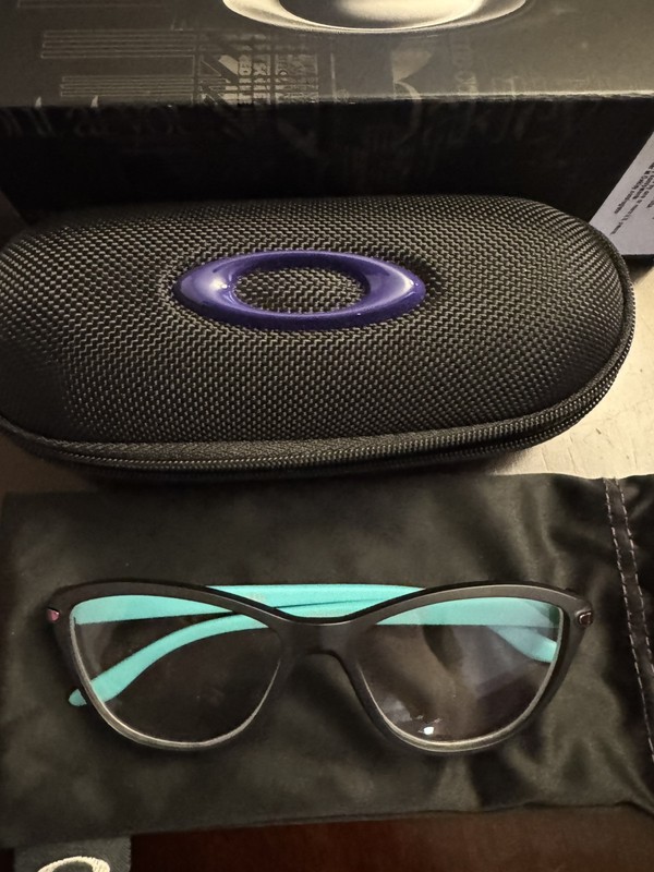 OAKLEY YOUTH KIDS OY8008-8014 Satin Black / Celeste TWIN TAIL EYEGLASSES 48-14