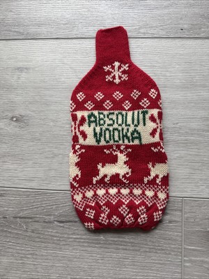Absolute Vodka - Knit Vintage Bottle Jacket Sweater - Cynthia Rowley - Christmas