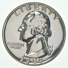 1959 Proof Washington Quarter 90% Silver