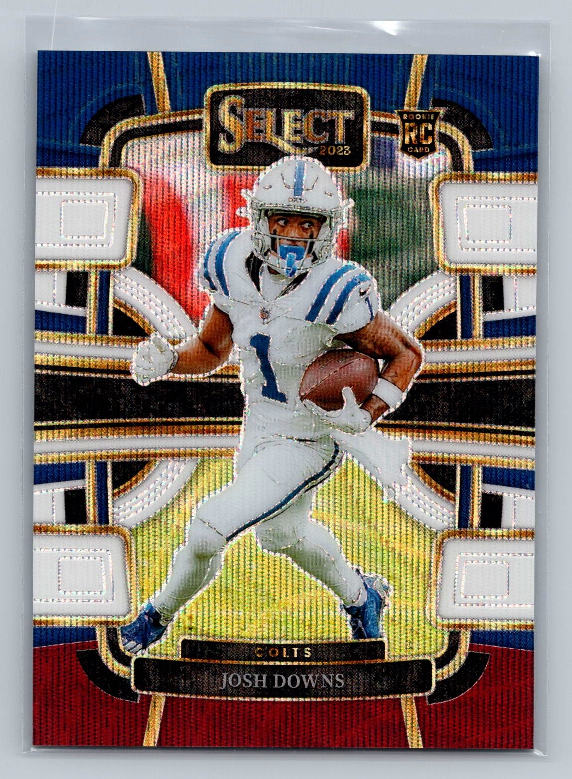 2023 Panini Select Josh Downs Tri-Color Prizms #/259 Rookie #44