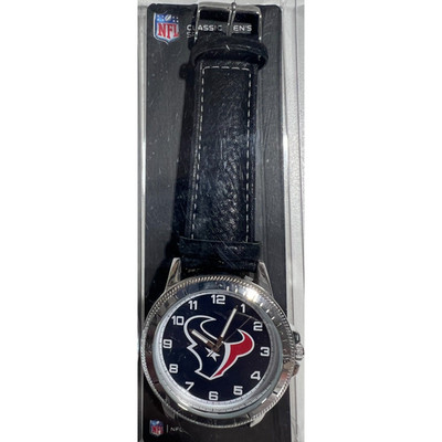 Houston Texans Watch Classic Sports Men's Leather Band Sparo NFL Official