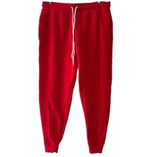 Bella  Canvas Unisex Fleece Collection Jogger Sweatpants Red Size Medium New