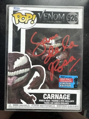 Venom Carnage 926 Funko Pop Signed By Sam De La Rosa