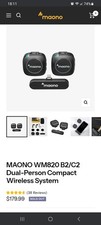 Maono wireless microphone system. WM820 series. New in Box
