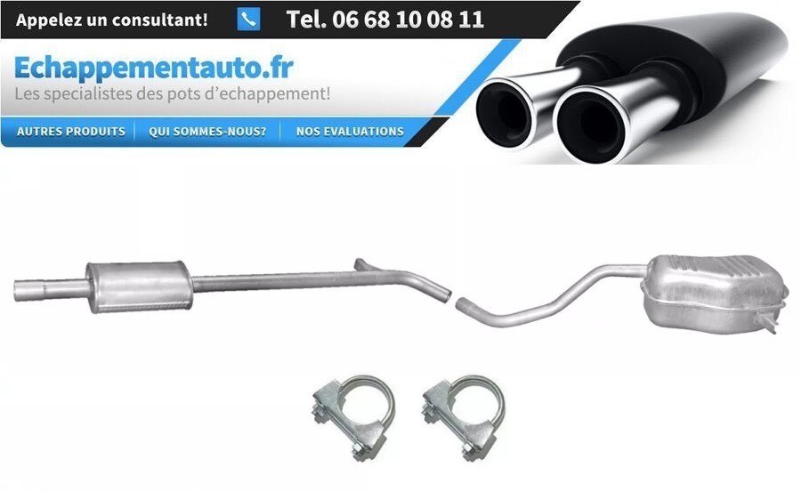 Pot d'échappement Renault Grand Modus 1.4 1.6 anti-bruit pour contrôle technique