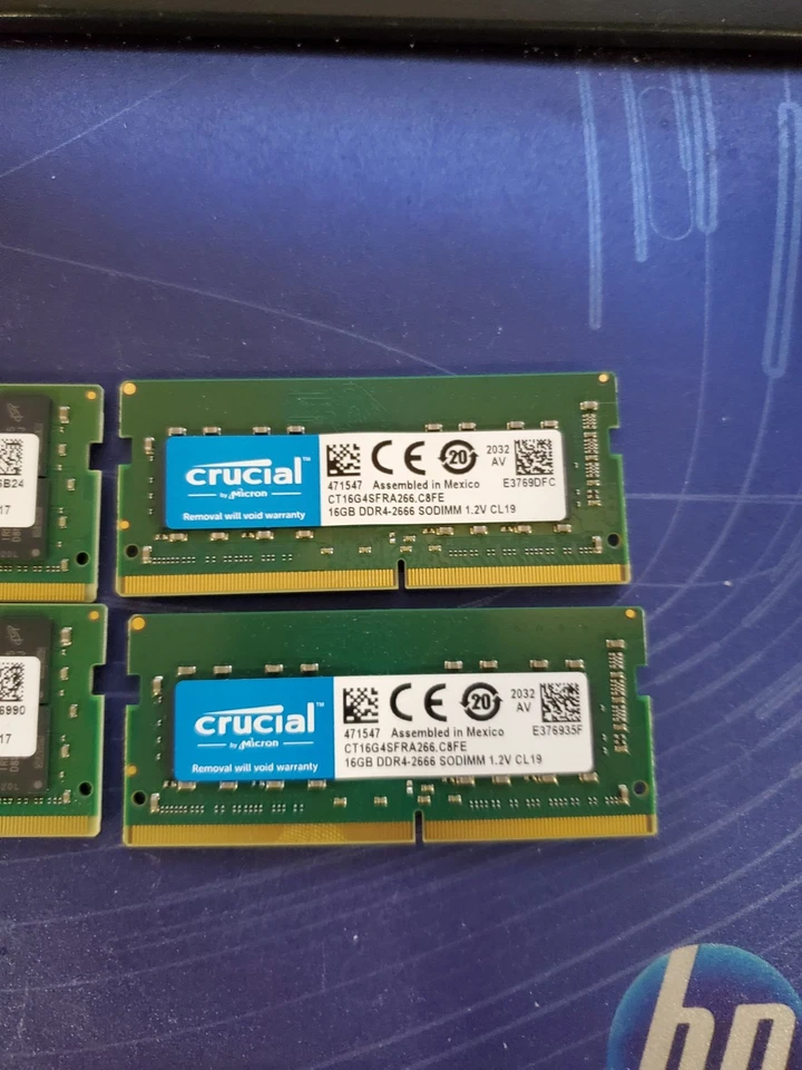 Memória para Notebook Crucial 64GB (4 x 16GB) DDR4-2400 CT16G4SFRA266 SODIMM #69 - Imagem 3 de 3