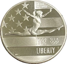 1992-S Proof Olympic Gymnast Comm. Half Dollar - ONE PER ORDER - Ships Free!