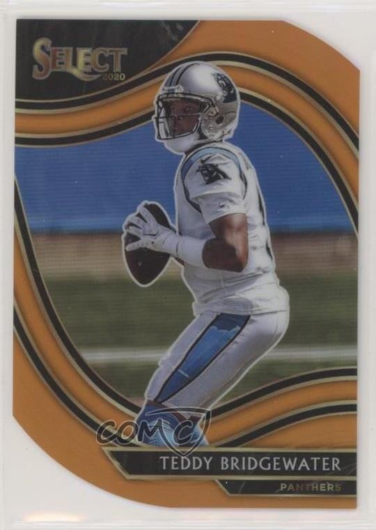 2020 Panini Select Field Level Orange Prizm Die-Cut Teddy Bridgewater #329 06y2
