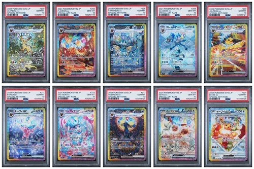 PSA 10 Sequential Terastal Festival SAR Graded Cards Eevee and Evolutions