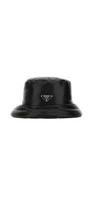 Prada Re-Nylon Padded Bucket Hat in Black – Size L Prada Re-Nylon Metal Triangle Logo Padded Bucket Hat M Black  main image 3