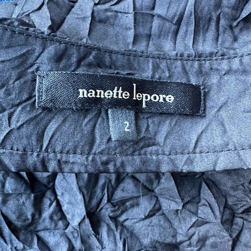 Nanette Lepore Silk Black Top Sz2 - Picture 7 of 9