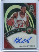 2019-20 Panini Spectra B.J. BJ ARMSTRONG Silver Prizm RADIANT Auto #/149 BULLS