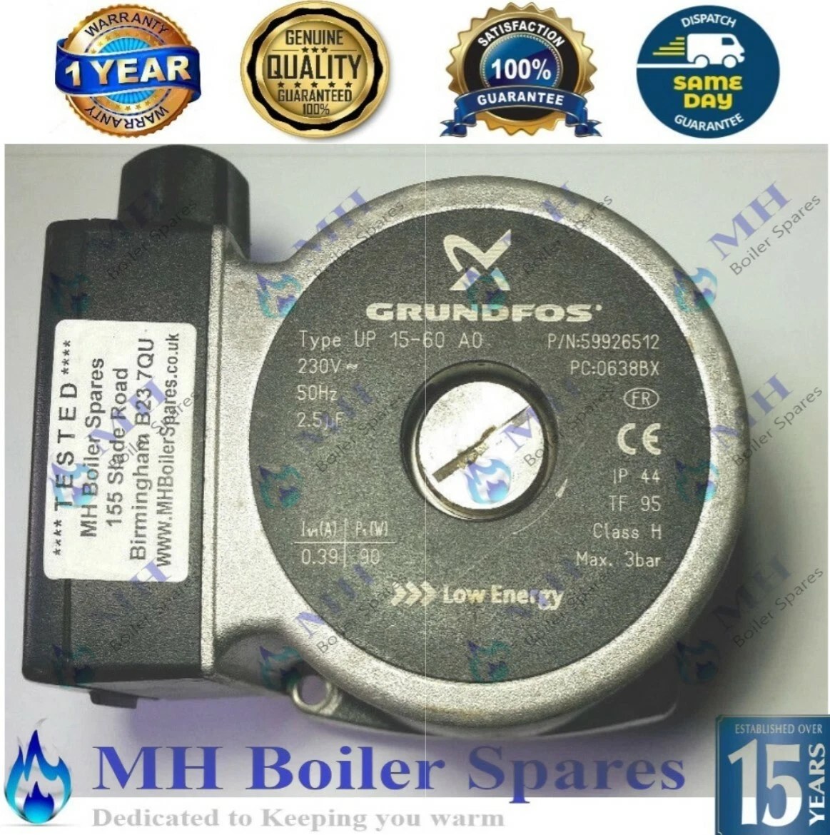 BAXI 105E 105HE PUMP COMBI INSTANT 80E 80HE DUOTEC MEGAFLOW 28HE BOILER  248042 | eBay
