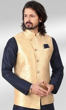 Mens Wedding Bollywood Ethnic Wear Designer Kurta Payjama Jacket Set From India