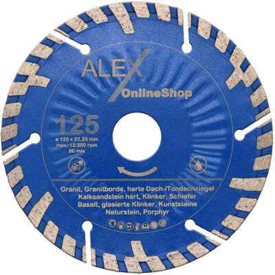 Diamant-Trennscheibe 125mm passend für Einhell TC-MA 1300 für Kalksandstein