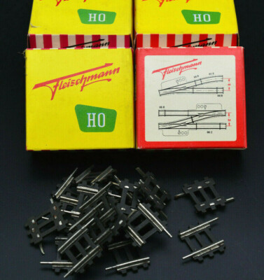 Vtg Lagerfund neu unbenutzt: FLEISCHMANN HO 1601 20x Gleis ¼ gerade kurze NOS