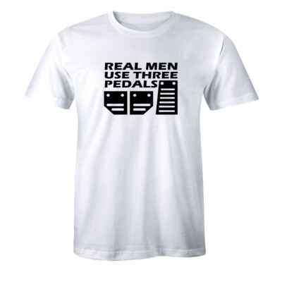 Real Men Use Three Pedals - Street Racing Men's T-shirt Cars Speed Style Tee