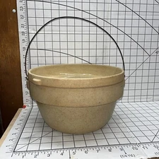 Old Antique FIRE CLAY STAR ACID PROOF Bowl/Crock Stoneware Pottery Art 10”
