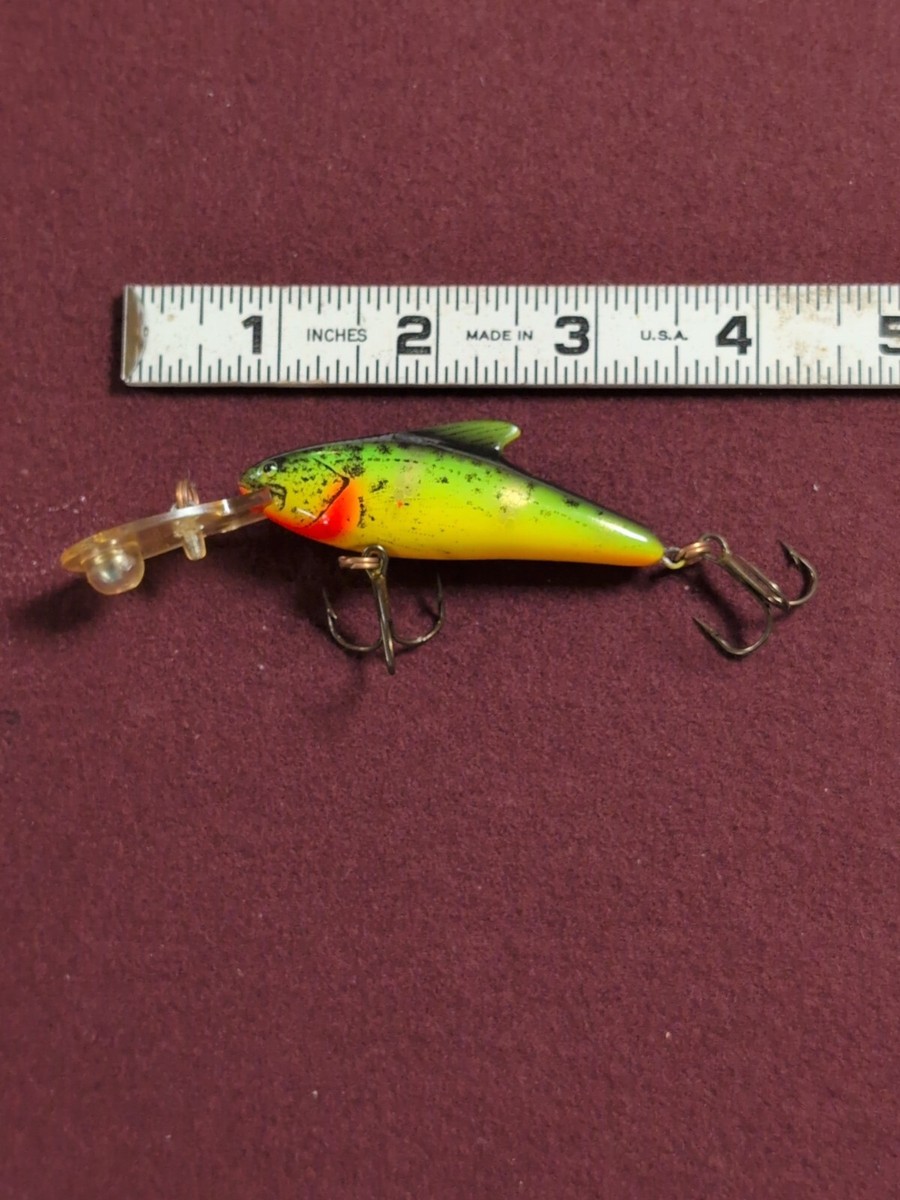 VINTAGE LARGE REBEL DEEP CRANKBAIT DIVING FISHING LURE