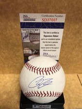 CHRIS SHAW SAN FRANCISCO GIANTS SIGNATURE DEBUT SIGNED M.L. BASEBALL JSA SD37007