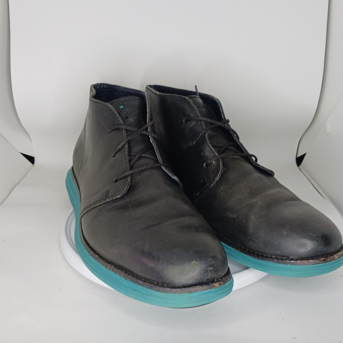 Cole Haan Nike Air Green Leather Chukka Boots Size 9.5 Men’s Amazing Quality Cole Haan Green Suede Boots for Men for Sale | Shop New  main image 4