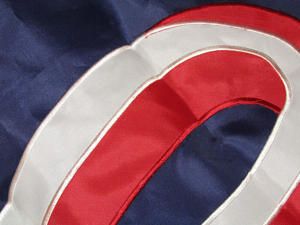 3x5 Bestickte Genähte Whiskey Rebellion 300D Nylon 3'x5' Flagge 3