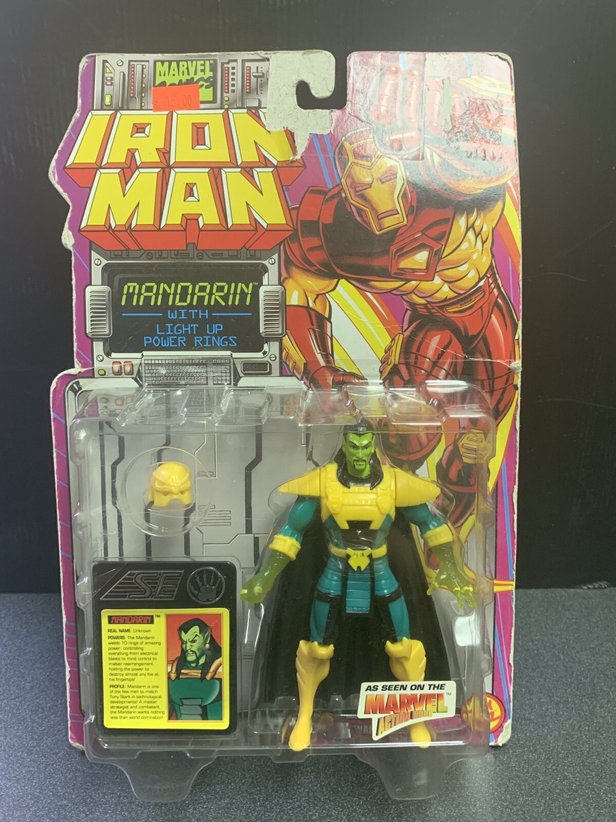 Toy Biz Marvel Iron Man Mandarin with Light Up Power RIngs MOC - Main Image