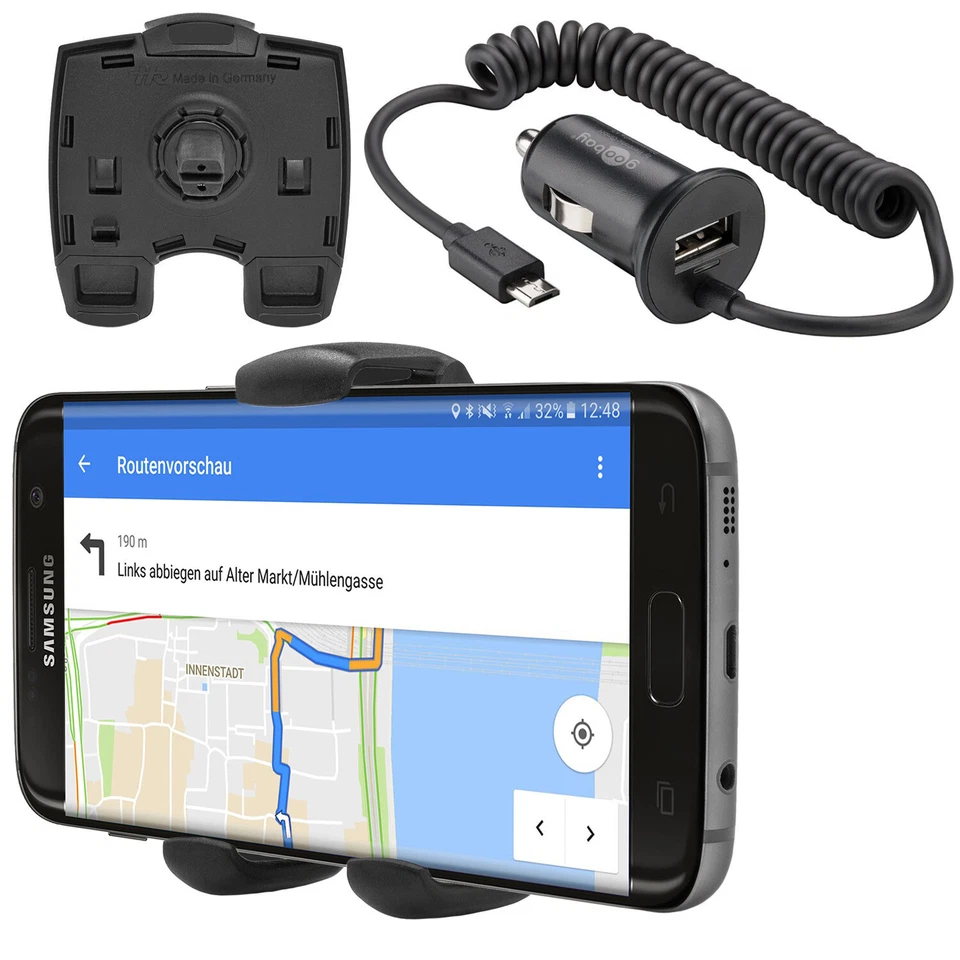 Supporto Auto Per Smartphone Micro USB Per Samsung Galaxy A8 S7 EDGE Galaxy - Immagine 3 di 4