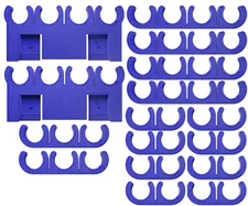 Ford 10mm Blue Spark Plug Wire Deluxe Mount & Separator Kit 65-77 Ford