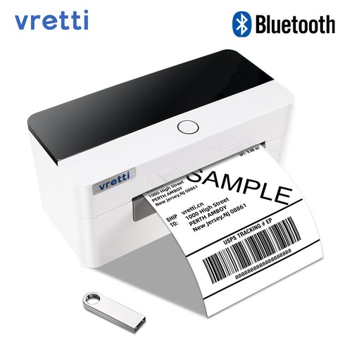 VRETTI Simple Bluetooth Label Printer Thermal Shipping Address Barcode 4*6 - Picture 1 of 11