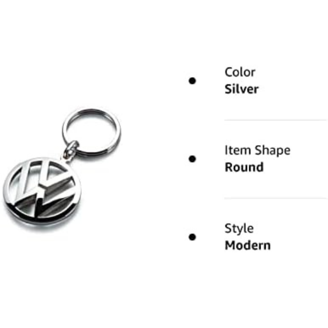 Volkswagen Metal Key Chain Keyring Fob Silver USA stock Brand New eBay