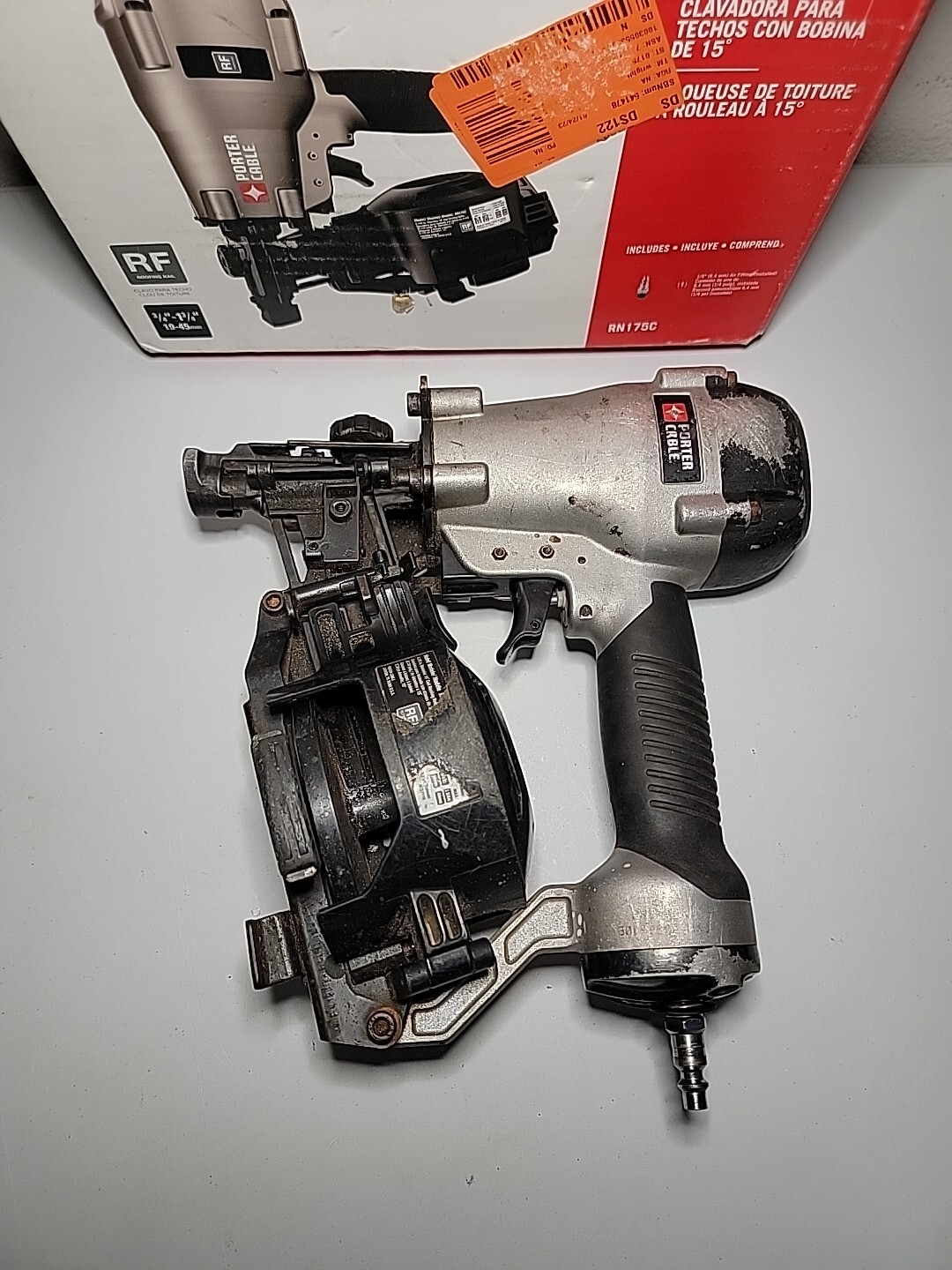 PORTERCABLE RN175C 15Degree Pneumatic Coil Roofing Nailer FOR PARTS