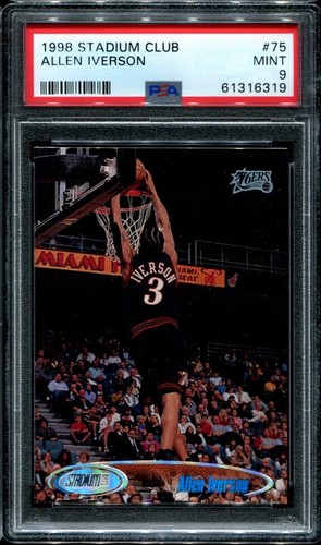 Allen Iverson #75 1998 Stadium Club card