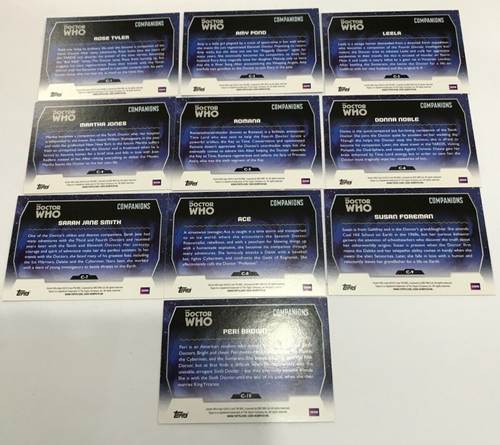 2015 TOPPS DOCTOR WHO TRADING CARD COMPANIONS 10-CARD CHASE FULL SET - Picture 3 of 3