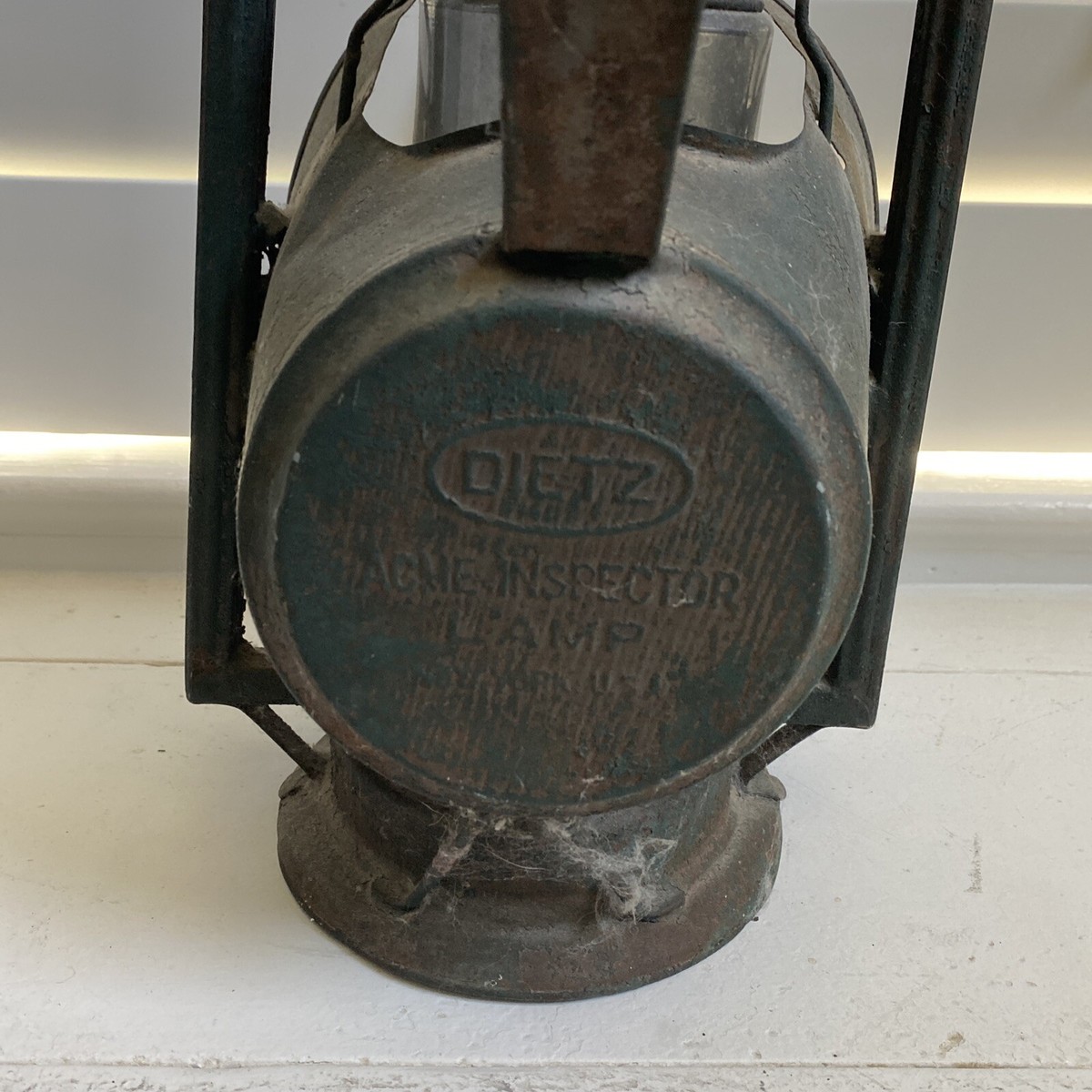 1916‑30s　DIETZ Ideal Inspector’s Lamp vtg Dietz ACME inspector lamp black NY USA N.Y.O.S. glass