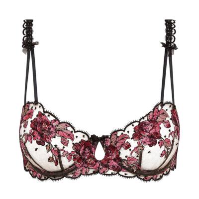 For Love & Lemons x Victoria's Secret Juliet Rose Embroidery Bra XS *Black* NEW!