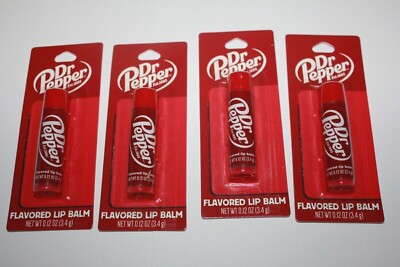 Lot (4)Taste Beauty Dr. Pepper Flavored Lip Balm  CARDED BRAND NEW  SEALED