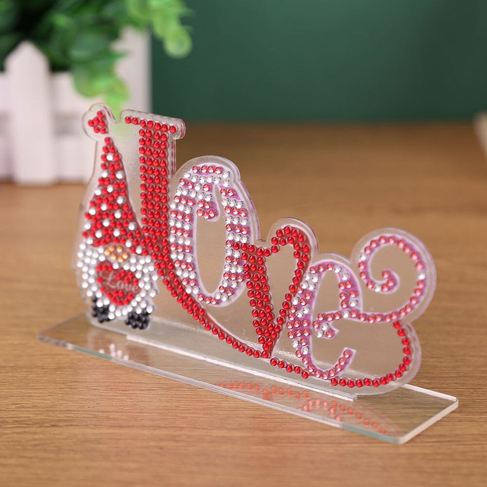 Handmade Desk Ornaments Kit Crystal Valentines Day DIY Diamond Painting