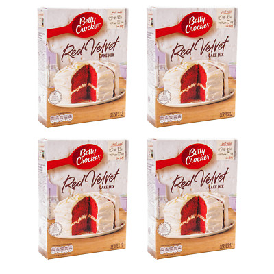  Betty Crocker Red Velvet Cake Mix Kuchenbackmischung 4x 425g