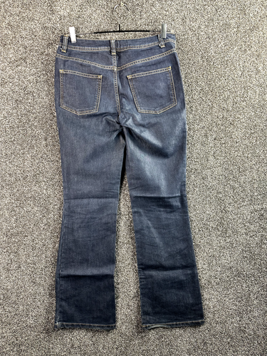 Women Jeans Size 10 Hobbs Blue Denim Straight Regular Cotton Blend Button - Picture 18 of 19