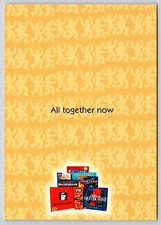 Guesstures Taboo Outburst Trivial Pursuit Pictionary Board Game Ad Postcard